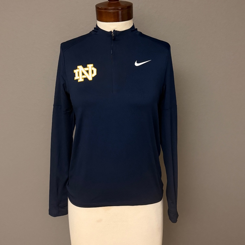 Nike Woman's NWT DRI-FIT Element Nortre Dame 1/2 Zip Top Sz XS
